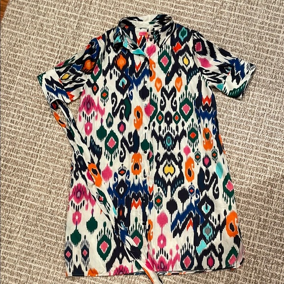 VILAGALLO Button Down Dress with Notched Collar SZ 42/Lg - Picture 8 of 8